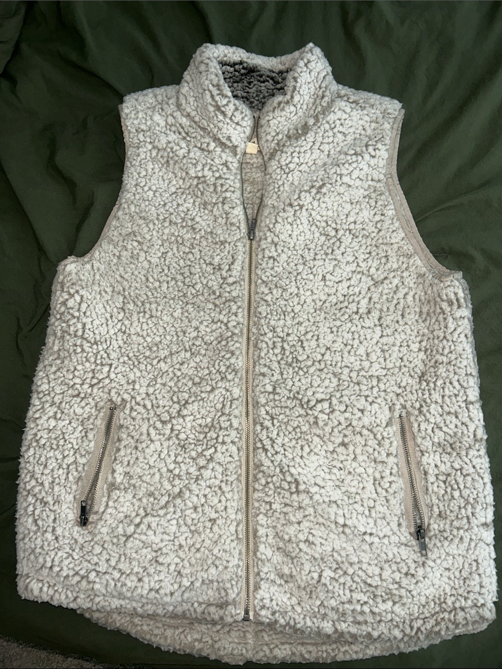 Thread & Supply Cream Sherpa Zip-Up Vest
